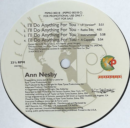 Ann Nesby : Can I Get A Witness (2x12", Promo)