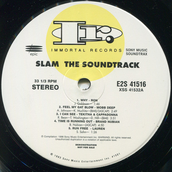 Various : Slam - The Soundtrack (2xLP, Comp, Promo, Cle)