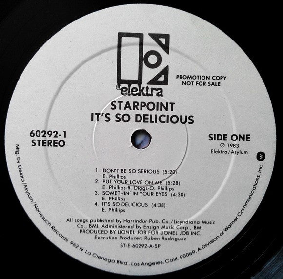 Starpoint : It's So Delicious (LP, Album, Promo, SP )
