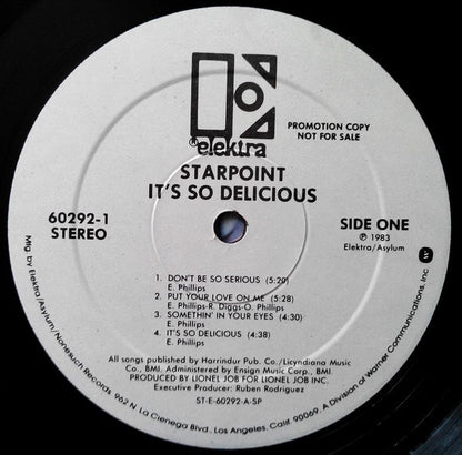 Starpoint : It's So Delicious (LP, Album, Promo, SP )