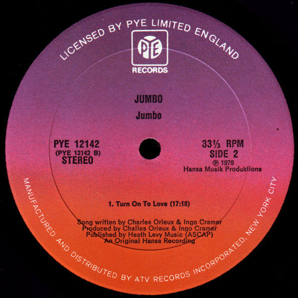 Jumbo (5) : Turn On To Love (LP, Album)