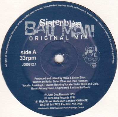 Sisterbliss* : Bad Man (12")