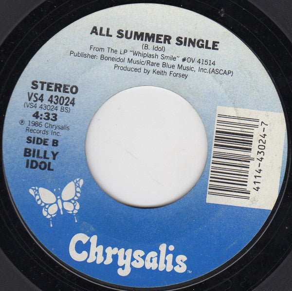 Billy Idol : To Be A Lover (7", Single, Styrene, Pit)