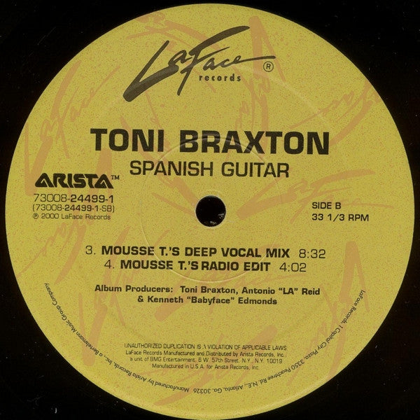 Toni Braxton : Spanish Guitar (2x12")