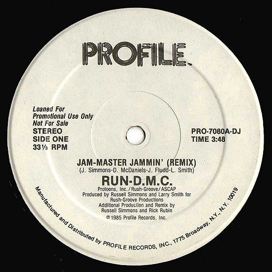 Run-D.M.C.* : Jam Master Jammin' (Remix) (12", Promo)
