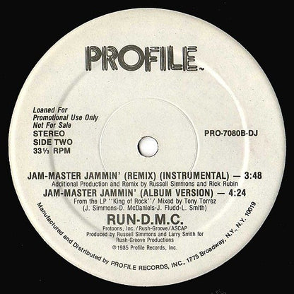 Run-D.M.C.* : Jam Master Jammin' (Remix) (12", Promo)