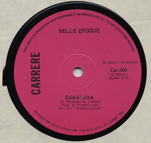 Belle Epoque : Bamalama (12")