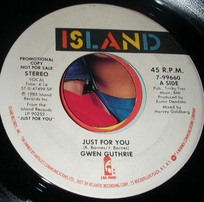 Gwen Guthrie : Just For You (7", Promo)