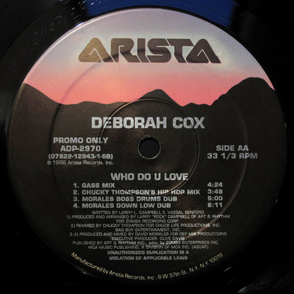 Deborah Cox : Who Do U Love (12", Promo)