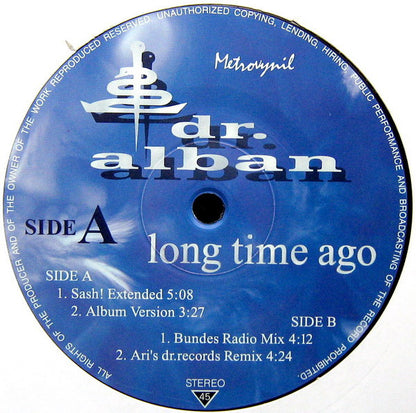 Dr. Alban : Long Time Ago (12")