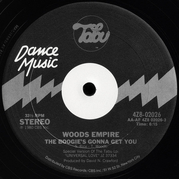 Woods Empire : The Boogie's Gonna Get You (12")