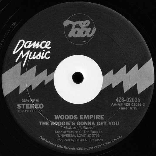 Woods Empire : The Boogie's Gonna Get You (12")