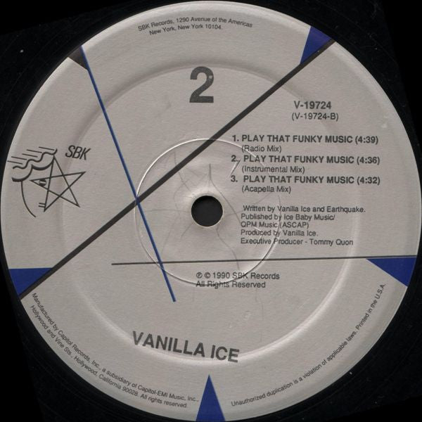 Vanilla Ice : Ice Ice Baby (12")