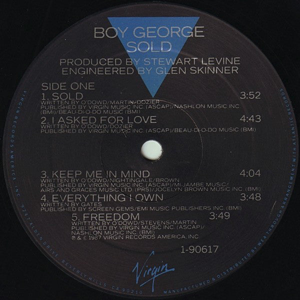 Boy George : Sold (LP, Album)