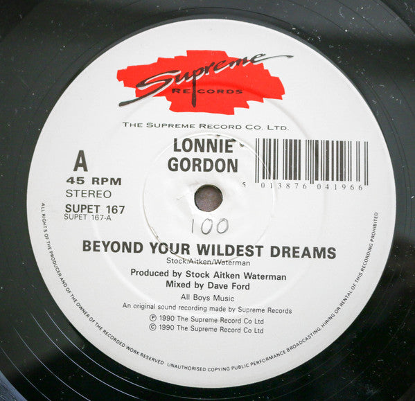 Lonnie Gordon : Beyond Your Wildest Dreams (12")