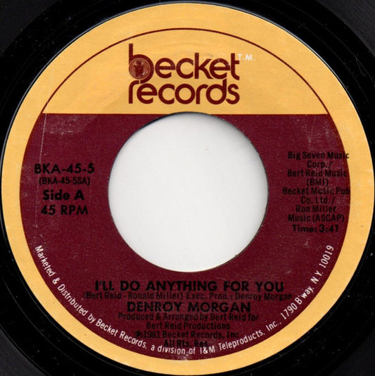Denroy Morgan : I'll Do Anything For You (7", Styrene)