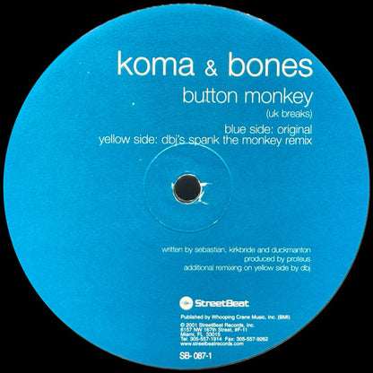 Koma & Bones : Button Monkey (12")