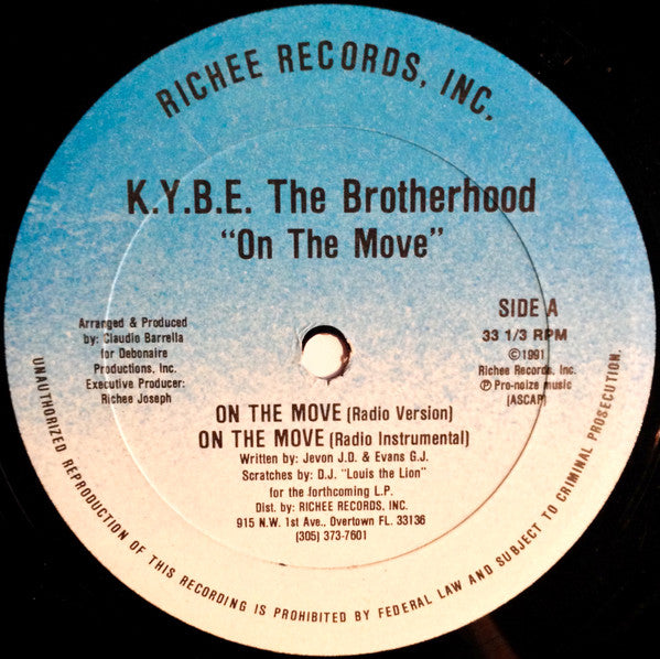 K.Y.B.E. The Brotherhood : On The Move (12")