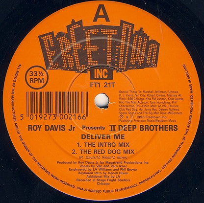 Roy Davis Jr* Presents II Deep Brothers : Deliver Me (12")