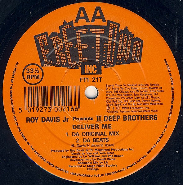 Roy Davis Jr* Presents II Deep Brothers : Deliver Me (12")