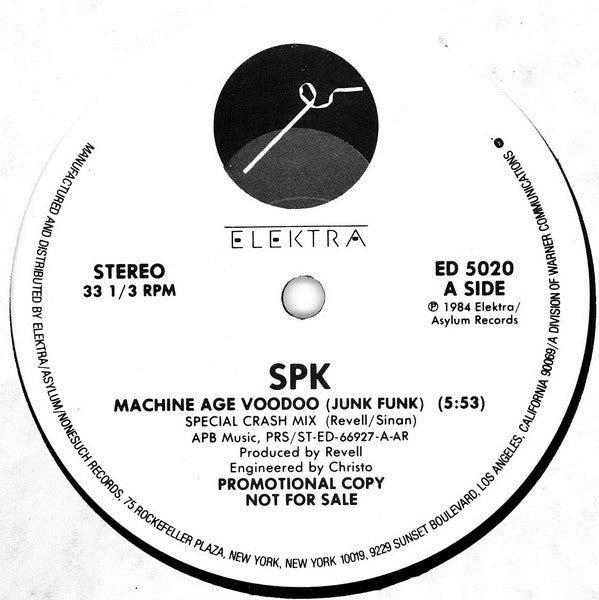 SPK : Machine Age Voodoo (Junk Funk) (12", Promo)