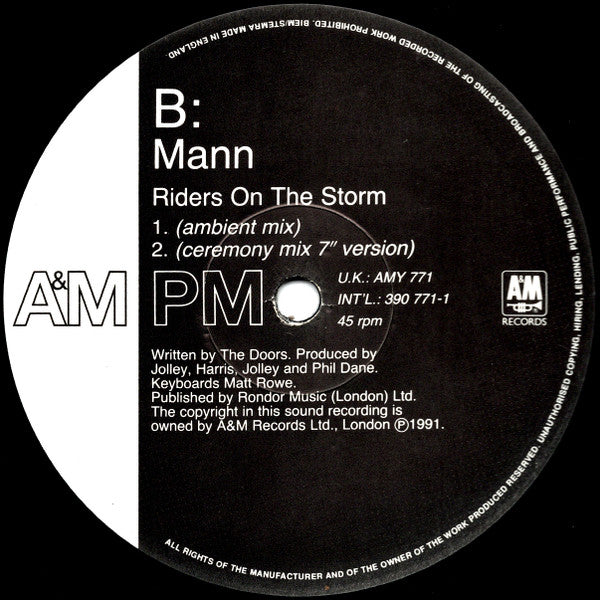 Mann. : Riders On The Storm (12")