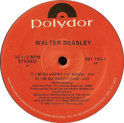 Walter Beasley : I'm So Happy (12", Single)