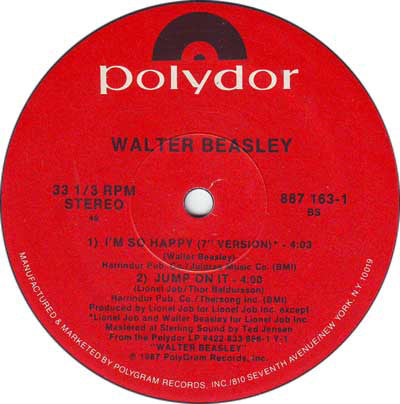 Walter Beasley : I'm So Happy (12", Single)