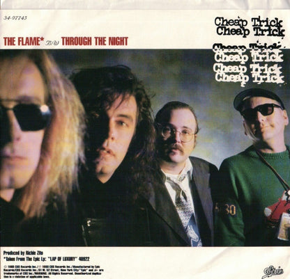 Cheap Trick : The Flame (7", Single, Styrene, Car)
