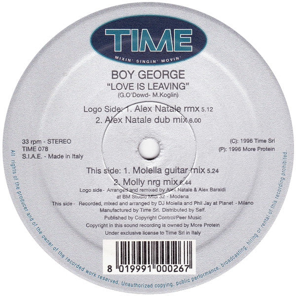 Boy George : Love Is Leaving (12")