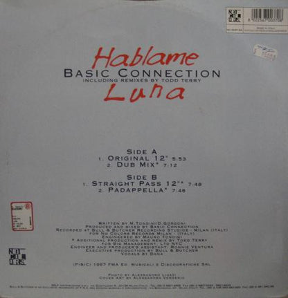 Basic Connection : Hablame Luna (Including Remixes By Todd Terry) (12")