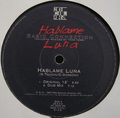 Basic Connection : Hablame Luna (Including Remixes By Todd Terry) (12")