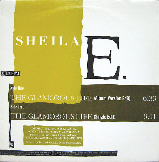 Sheila E. : The Glamorous Life (12", Promo)