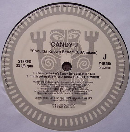 Candy J : Shoulda Known Better (USA Mixes) (12")