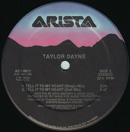 Taylor Dayne : Tell It To My Heart (12")