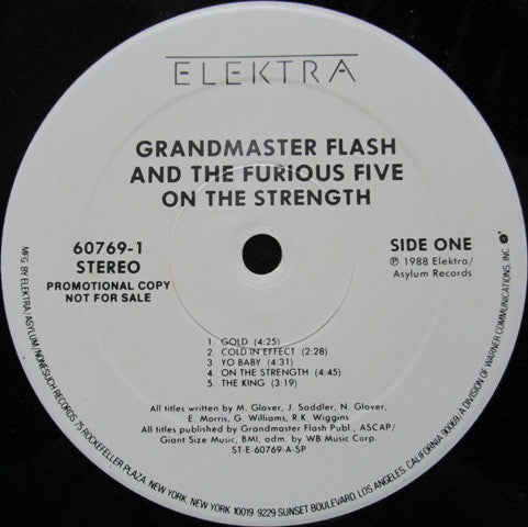 Grandmaster Flash And The Furious Five* : On The Strength (LP, Album, Promo, SP )