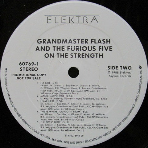 Grandmaster Flash And The Furious Five* : On The Strength (LP, Album, Promo, SP )