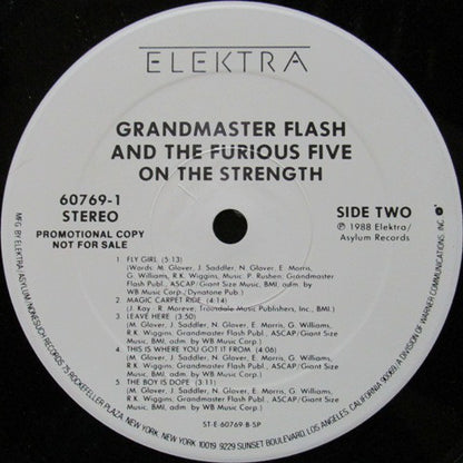 Grandmaster Flash And The Furious Five* : On The Strength (LP, Album, Promo, SP )