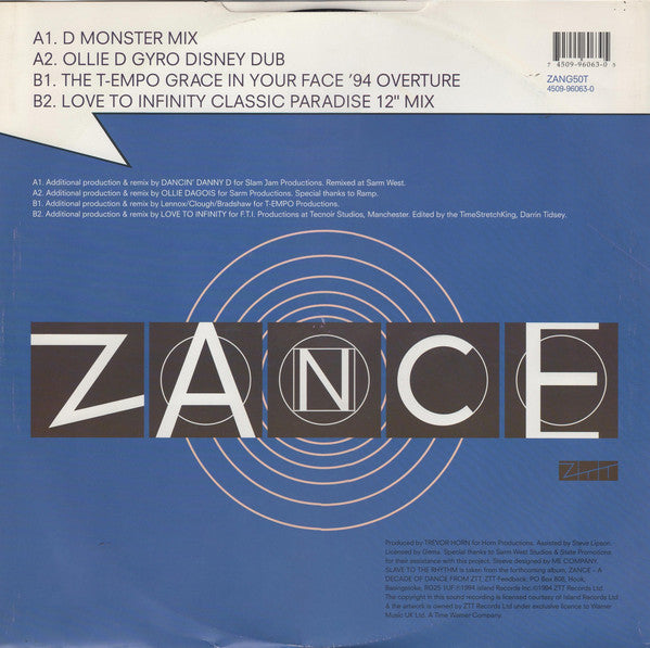 Grace Jones : Slave To The Rhythm (12", Single)