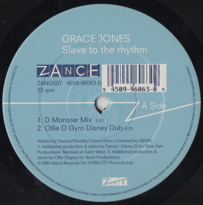 Grace Jones : Slave To The Rhythm (12", Single)