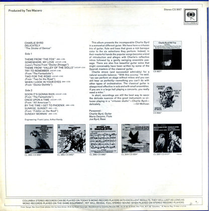 Charlie Byrd : Delicately "The Stroke Of Genius" (LP, Album)