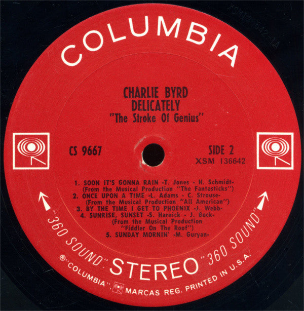 Charlie Byrd : Delicately "The Stroke Of Genius" (LP, Album)