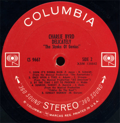 Charlie Byrd : Delicately "The Stroke Of Genius" (LP, Album)