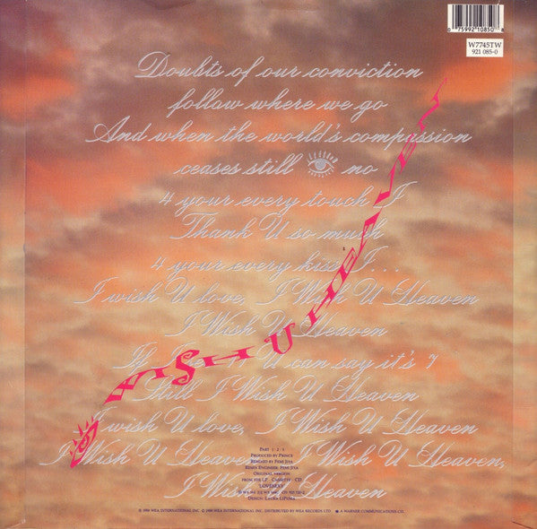 Prince : I Wish U Heaven (Part 1 · 2 · 3) (12", Single, Col)