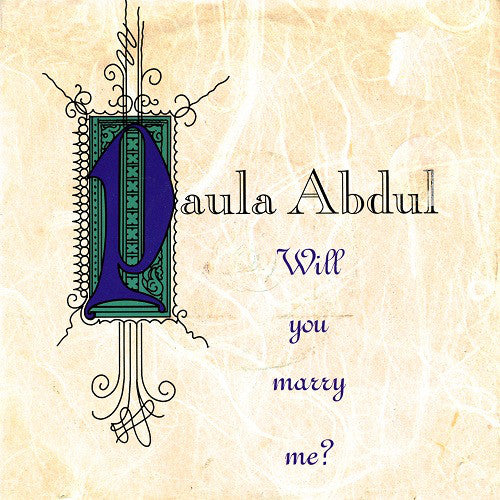 Paula Abdul : Will You Marry Me? (12", Single)