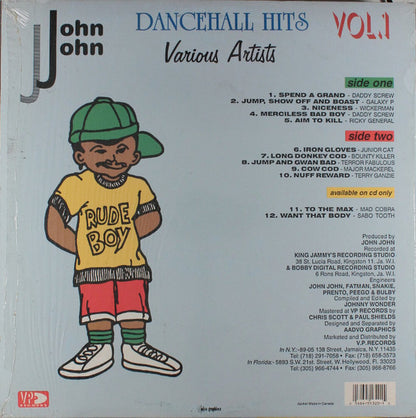 Various : John John Dancehall Hits Volume 1 (LP, Comp)