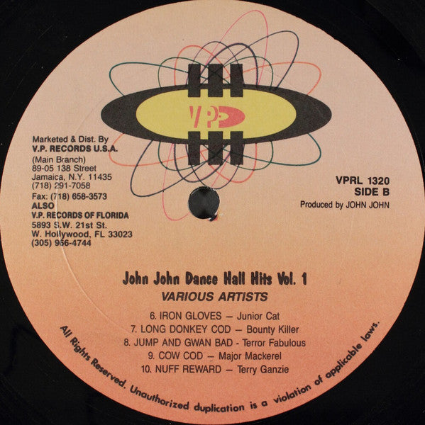 Various : John John Dancehall Hits Volume 1 (LP, Comp)