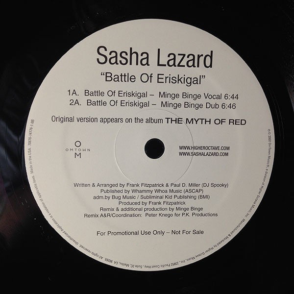 Sasha Lazard : Battle Of Erishkigal (12", Promo)