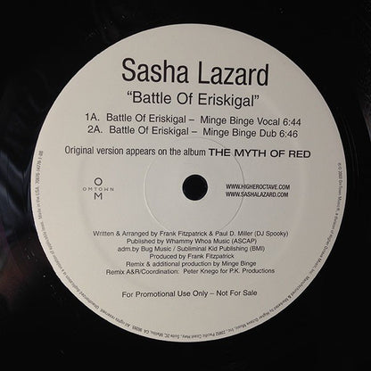 Sasha Lazard : Battle Of Erishkigal (12", Promo)