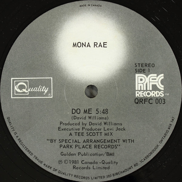 Mona Rae : Do Me (12")